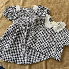 テータテート　チェック柄ワンピースとトップスセット