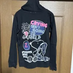 PEANUTS スヌーピー ZIPパーカー 黒Sサイズ　新品