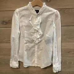 美品 Ralph Lauren フリル長袖シャツ 120cm ブラウス
