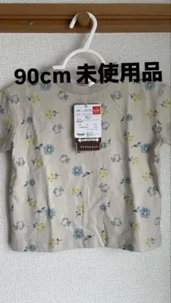 【タグ付き】ハローキティー 90cmT半袖シャツ花柄ワイドシルエット