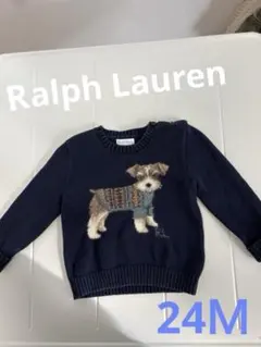 ラルフローレン　犬ネイビーセーター　24M