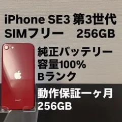 美品 256GB Apple iPhone SE 3 第三世代 レッド