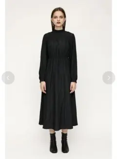 SLY シャーリングギャザーロングワンピース