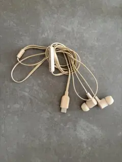 USB Type-C 有線イヤホン humor ベージュ 本体