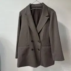 GLOBALWORK テーラードジャケット ウールライクストレッチWジャケット