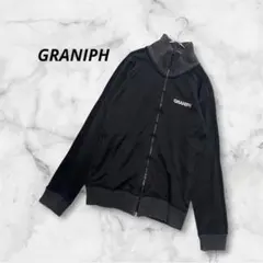 GRANIPH グラニフ ジップアップ ブルゾン Ｓ ブラック 男女兼用 綿混のサムネイル