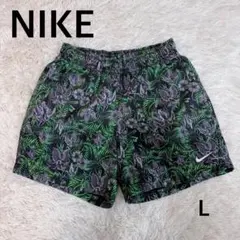 【NIKE】メンズ 水陸両用 ショート パンツ ボタニカル柄 L 黒×緑 ナイキのサムネイル