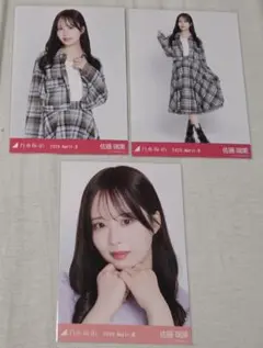 乃木坂46　佐藤璃果　生写真　チェック　パフスリーブAラインワンピのサムネイル