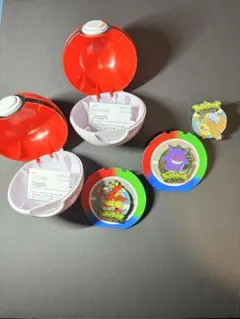 ポケパーク カントー ポケモンピンバッジ 5点＋＋モンスターボール＋袋
