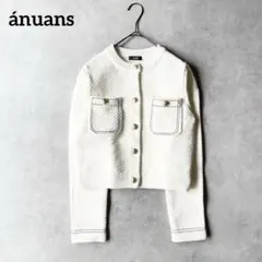 2026年最新】anuans カラー：ホワイト系 レディース ノーカラー