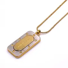 vintage Christian Dior プレート ロゴ ネックレス GP