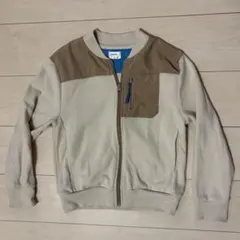 ikka ベージュ ジップアップ スウェットジャケット サイズ140