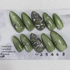 現品 ネイルチップ #L38 うるちゅる マグネット 囲み 韓国 シンプル