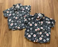 【セット売り】BREEZE フラワープリントシャツ アロハ 80 90