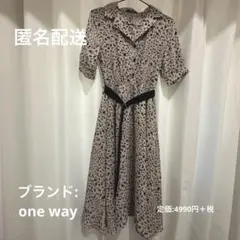 one way 花柄ワンピース