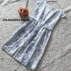 ストロベリーフィールズ 花柄ワンピース お呼ばれ デート コットン100 日本製