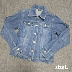 【美品】sizeᏞ デニム Ｇジャン ジャケット アウター 上着 羽織り 秋 冬