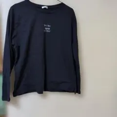 CINEMA CLUB 長袖Tシャツ ブラック ロゴプリント Lサイズ