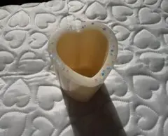 ハンドメイド　レジンのハートペン立て