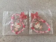 ハローキティ ピンクビーズブレスレット2個セット