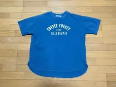 エドウィン オーバーサイズ Tシャツ レディース 青　古着のサムネイル