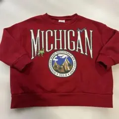 110cm breeze 裏起毛　トレーナー　恐竜　レッド