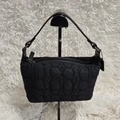 コーチ アクセサリーポーチ ナイロン バッグ 黒 coach ブラック