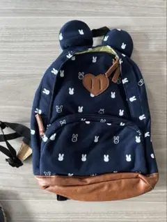 ネイビー キャラクター柄 リュックミッフィーキッズ用