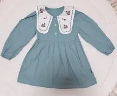 刺繍付き長袖ワンピース　110cm