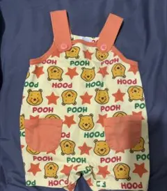 くまのプーさん 総柄 ロンパース カバーオール