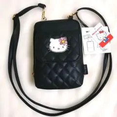 未使用 ハローキティ キルティング マルチショルダー 黒のサムネイル