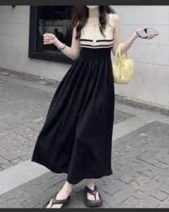 リブニットノースリーブワンピース　Sibra