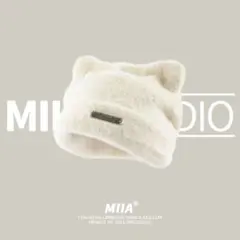 MIIA 猫耳デザイン ホワイト帽子