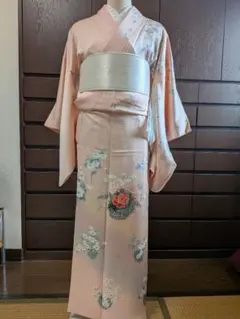 正絹 ちりめん付け下げ『加納義己』《くすんだ紫ピンク 姫』 2025年