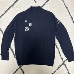 PEARLY GATES ウールカシミヤ　ネイビー セーター サイズ5