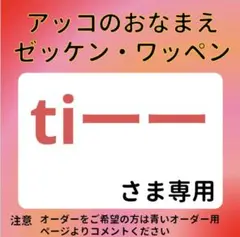 tiーーさま専用 おなまえゼッケン アイロン接着 №8404