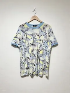00s CABANE de ZUCCa ペイズリー 総柄 リンガー Tシャツのサムネイル