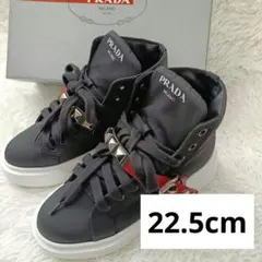 極美品✨️PRADA ブラック ハイカット　スニーカー　プラダ　22.5cmのサムネイル