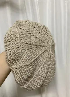 ベレー帽 編み物 ハンドメイド 春秋冬