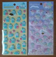 ぷくっとシール　サンリオ　リトルツインスターズ　ハンギョドン