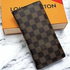 ルイヴィトン ダミエ ポルトバルールカルトクレディ 長財布 ブラウン