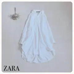 ♢【美品】ZARA ザラ 100%コットン ロングシャツ チュニック