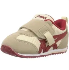 ASICS キッズスニーカー ベージュ×レッド　15.5