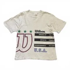 90's Wilson ウィルソン ビッグロゴ 半袖 Tシャツ グレー Lのサムネイル