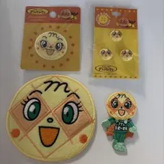 アンパンマン　メロンパンナ　ボタン　ワッペン