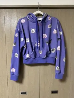 land by milkboy 猫 ネコ キャット 総柄 クロップド パーカーのサムネイル