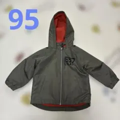 カーキ　男の子　裏起毛ジャンパー