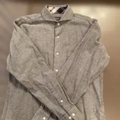 NEWYORKER ヘリンボーン グレーシャツ M