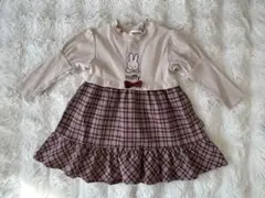 miffy チェック柄ワンピース 90サイズ