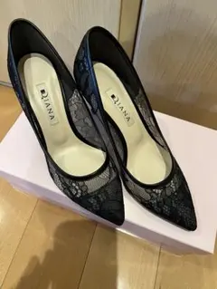 DIANA ブラック レース ハイヒール